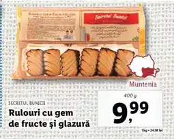 Lidl Rulouri cu gem de fructe și glazură Ofertă