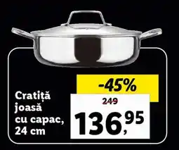 Lidl Cratiță joasă cu capac, 24 cm Ofertă