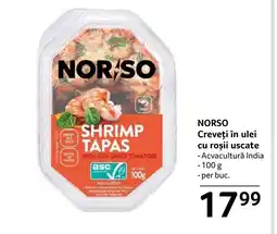 Selgros NORSO Creveţi în ulei cu roşii uscate Ofertă