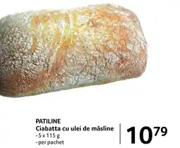 Selgros PATILINE Ciabatta cu ulei de măsline Ofertă