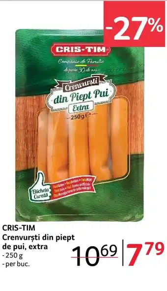Selgros CRIS-TIM Crenvurști din piept de pui, extra Ofertă