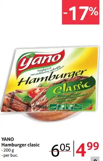 Selgros YANO Hamburger clasic Ofertă