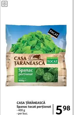 Selgros CASA ȚĂRĂNEASCĂ Spanac tocat porționat Ofertă