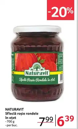 Selgros NATURAVIT Sfleclă roşie rondele în oțet Ofertă