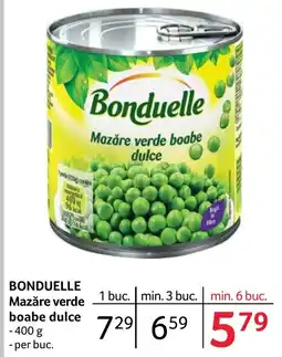 Selgros BONDUELLE Mazăre verde boabe dulce Ofertă