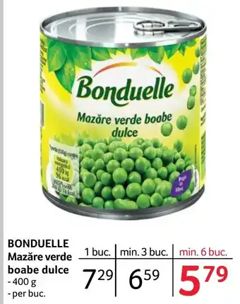 Selgros BONDUELLE Mazăre verde boabe dulce Ofertă