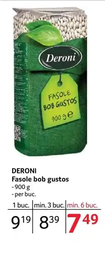 Selgros DERONI Fasole bob gustos Ofertă