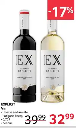 Selgros EXPLICIT Vin Ofertă