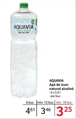 Selgros AQUAVIA Apă de izvor natural alcalinǎ Ofertă