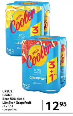 Selgros URSUS Cooler Bere fără alcool Lămâie / Grapefruit Ofertă