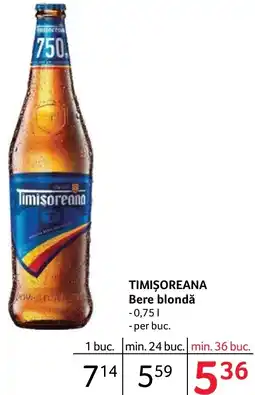 Selgros TIMIȘOREANA Bere blondǎ Ofertă