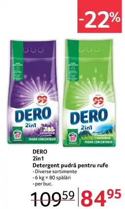 Selgros DERO 2in1 Detergent pudră pentru rufe Ofertă