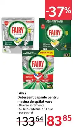 Selgros FAIRY Detergent capsule pentru maşina de spălat vase Ofertă