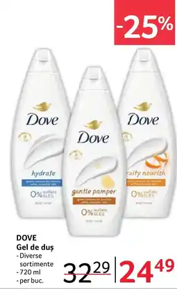 Selgros DOVE Gel de duş Ofertă