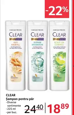 Selgros CLEAR Șampon pentru păr Ofertă