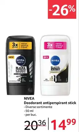 Selgros NIVEA Deodorant antiperspirant stick Ofertă