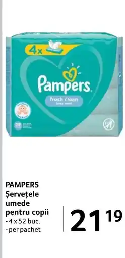 Selgros PAMPERS Şerveţele umede pentru copii Ofertă