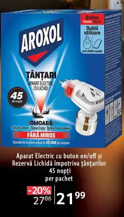 Selgros Aparat Electric cu buton on/off şi Rezervă Lichidă împotriva țânţarilor Ofertă
