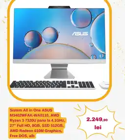 Altex Sistem All in One ASUS M3402WFAK-WA0110, AMD Ryzen 3 7320U pana la 4.1GHz Ofertă