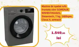Altex Masina de spalat rufe frontala slim GORENJE WNHEI74SASIA Ofertă