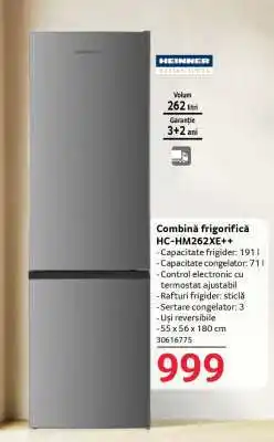 Selgros Combină frigorifică HC-HM262XE++ Ofertă