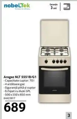 Selgros Aragaz NLT 5551B/G1 Ofertă
