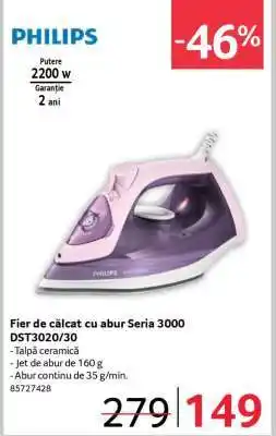 Selgros Fier de călcat cu abur Seria 3000 DST3020/30 Ofertă