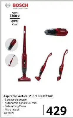 Selgros Aspirator vertical 2 în 1 BBHF214R Ofertă