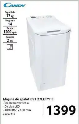 Selgros Mașină de spălat CST 27LET/1-S Ofertă