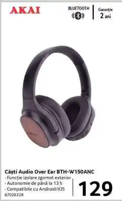 Selgros Căști Audio Over Ear BTH-W150ANC Ofertă