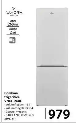 Selgros Combină frigorifică VNCF-268E Ofertă