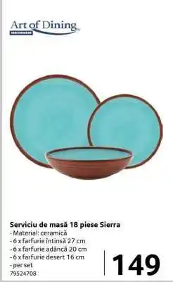 Selgros Serviciu de masă 18 piese Sierra Ofertă