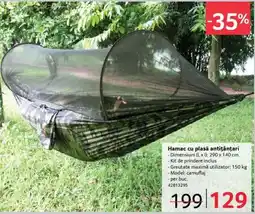 Selgros Hamac cu plasă antițânțari Ofertă