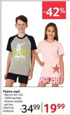 Selgros Pijama copii Ofertă