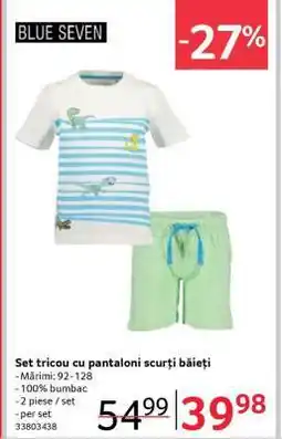 Selgros Set tricou cu pantaloni scurți băieți Ofertă