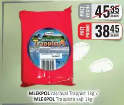 CBA MLEKPOL cașcaval Trappist 1kg Ofertă