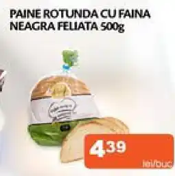 Unicarm Paine rotunda cu faina neagra feliata Ofertă