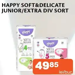 Unicarm Happy soft&delicate junior/extra div sort Ofertă