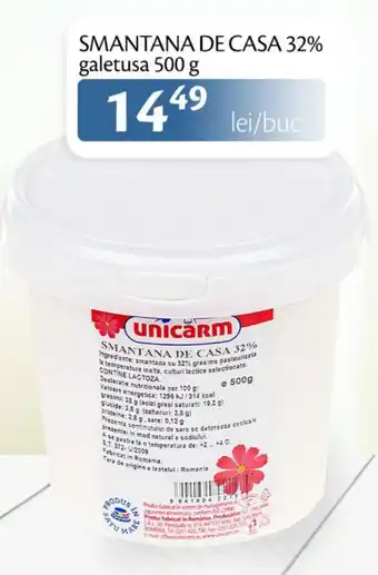 Unicarm Smantana de casa 32% galetusa Ofertă