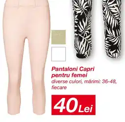 Kik Pantaloni Capri pentru femei Ofertă