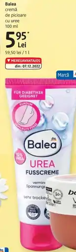 DM Balea cremă de picioare cu uree Ofertă