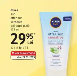 DM Nivea sun after sun sensitive gel după plajă Ofertă