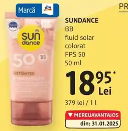 DM SUNDANCE BB fluid solar colorat FPS 50 Ofertă