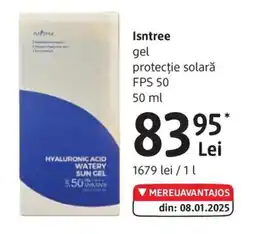 DM Isntree gel protecție solară FPS 50 Ofertă