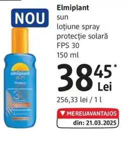 DM Elmiplant Sun loţiune spray protecție solară FPS 30 Ofertă