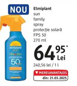 DM Elmiplant sun family spray protecție solară FPS 50 Ofertă