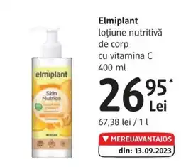 DM Elmiplant loţiune nutritivă de corp cu vitamina C Ofertă