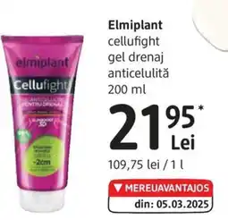 DM Elmiplant cellufight gel drenaj anticelulită Ofertă