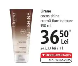 DM Lirene cocos shine cremă iluminatoare Ofertă