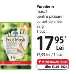 DM Purederm mască pentru picioare cu unt de shea Ofertă